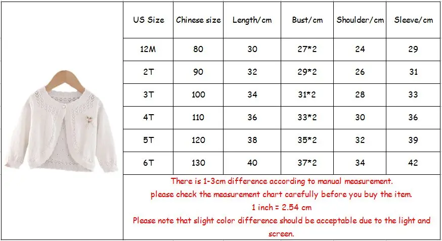 

Baby Girls Cardigan Sweater Long Sleeve Jacket Cotton Outerwear Baby Girls Coat For 0-4 Yrs Baby Clothes