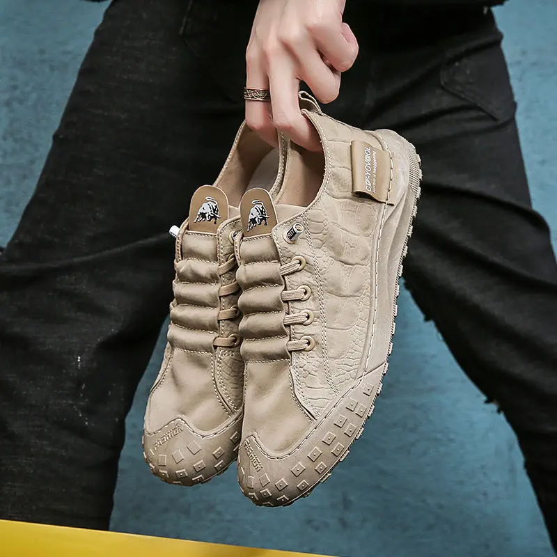 

Men's family Courtyard Canvas Shoes Walking Sports Shoes Trend Deodorant Light Wear-Resistant Construction Site Work Board Shoes