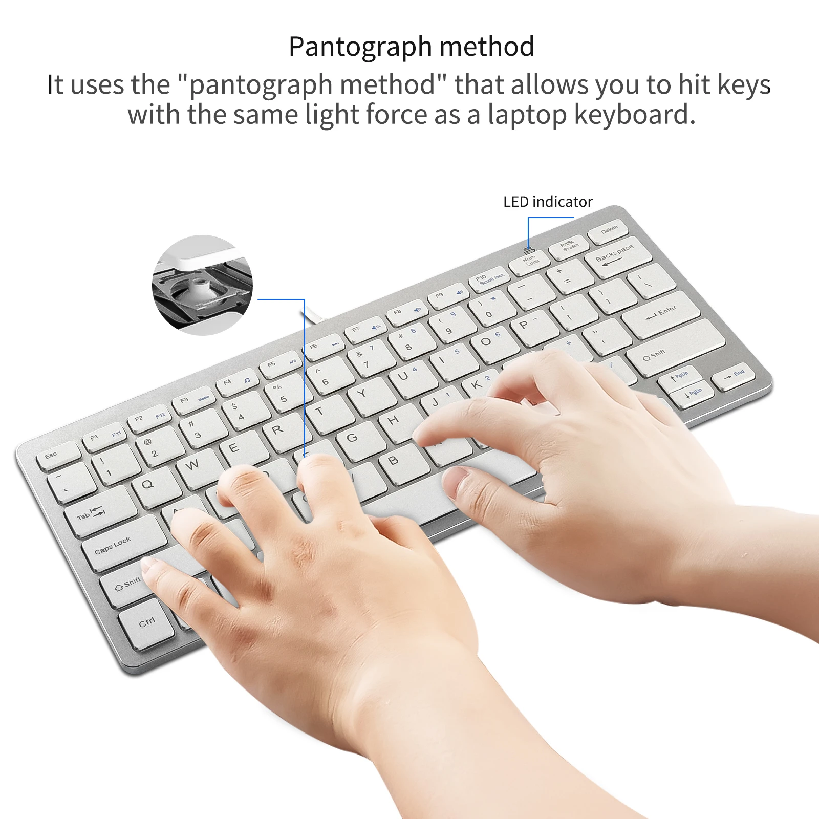 CHYI USB Проводная игровая клавиатура ультра тонкая мультимедийная эргономичный