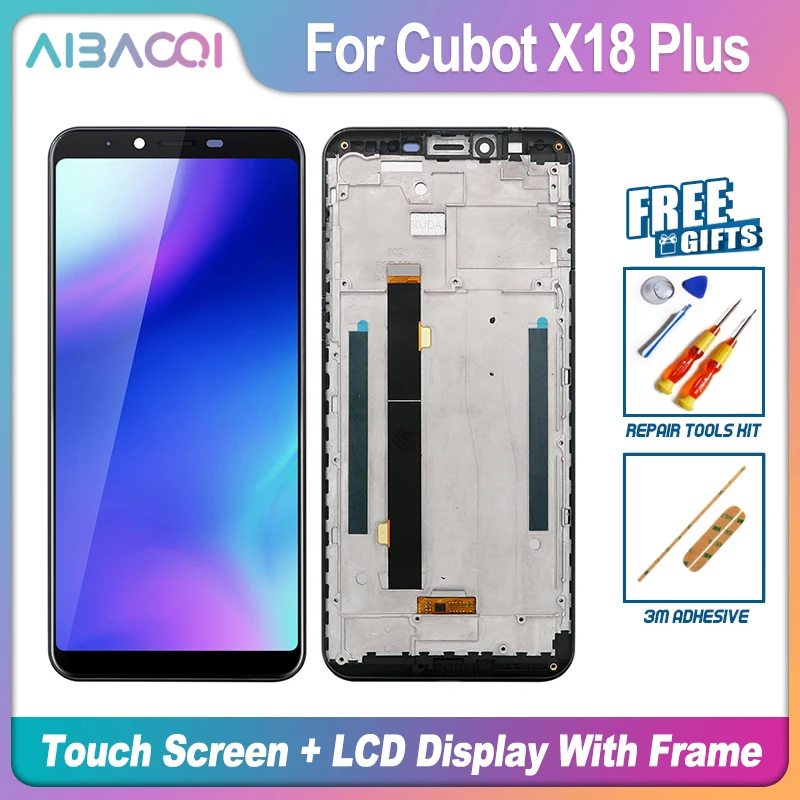 Новый сенсорный экран AiBaoQi + ЖК дисплей рамка в сборе замена для телефона Cubot X18/X18