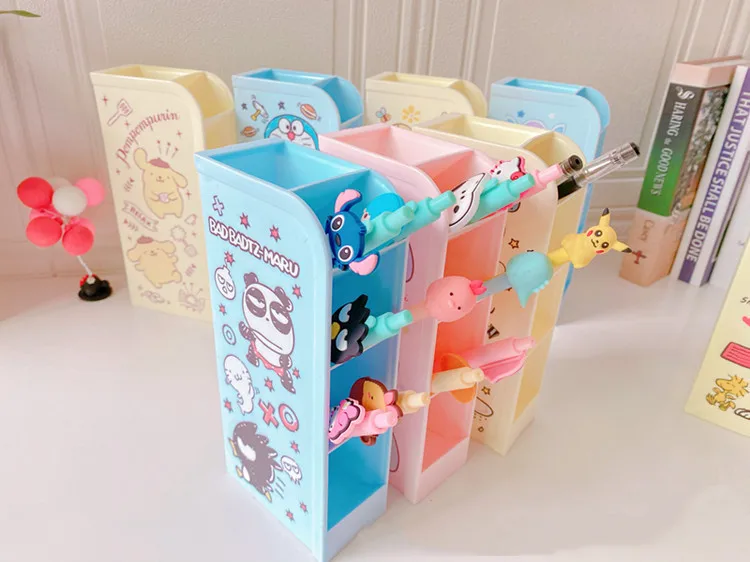 

Cartoon five-layer desktop pen holder storage box dormitory student school supplies rack