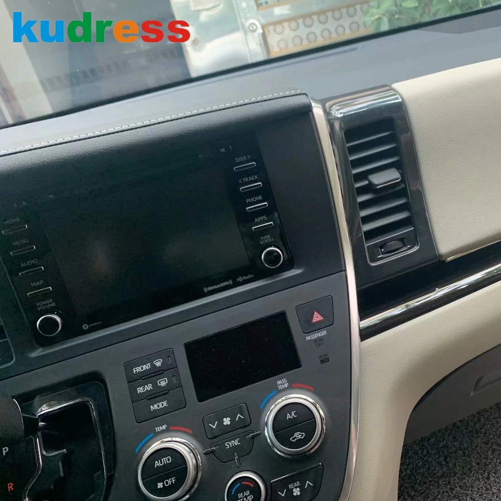 Для Toyota Sienna 2019 2020 углеродное волокно Автомобильная Центральная Крышка