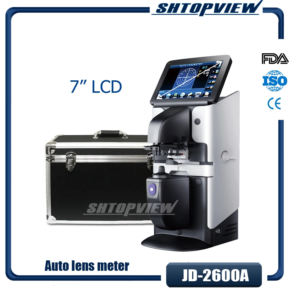JD-2600A цифровой авто объектив метр Lensmeter Lensometer Focimeter 7 ''красочный сенсорный экран PD УФ принтер