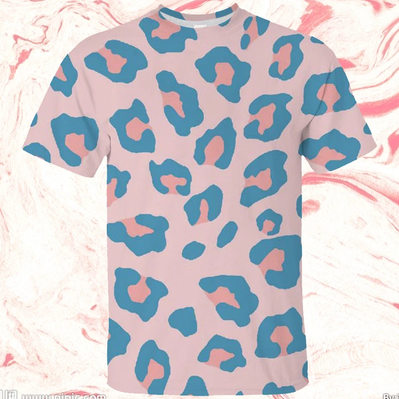 

Cute Pink Leopard T Shirt 3D Print Tops Pretty Children Funny Baby Tshirt Girls Streetwear Kids Clothes Plus Size Short Sleeve