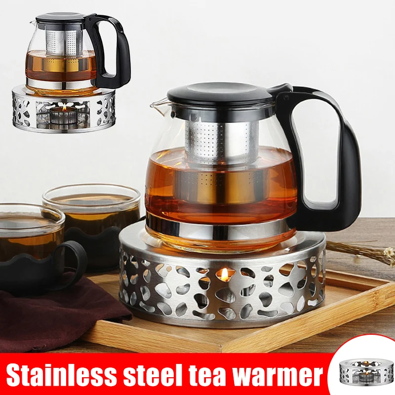 

Stainless Steel Tea Warmer Heater Candle Base Durable for Heat-Resistant Teapots OCT998