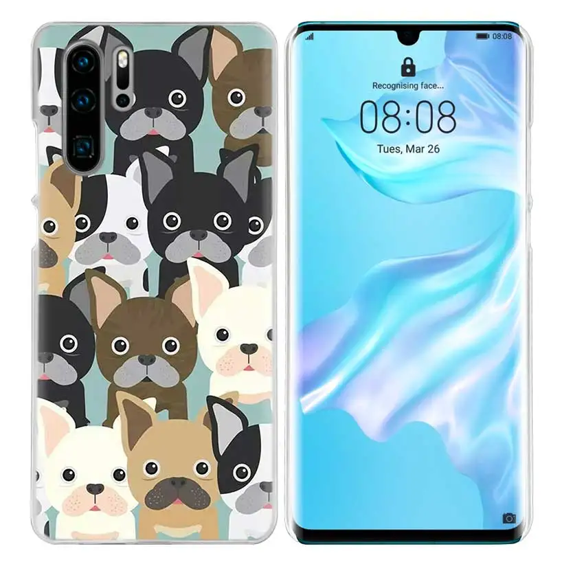 Французский бульдог чехол для huawei mate 30 20 10 P20 P30 Lite Pro P Smart Y9 Prime Honor 8A 8X 10i PC Чехлы для телефона