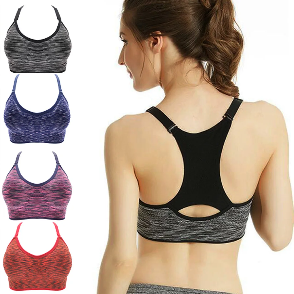 

Women Fitness Yoga Sports Bra Adjustable Straps Padded Top Running Perspiration And Breathable Exercise Underwear Bra New
