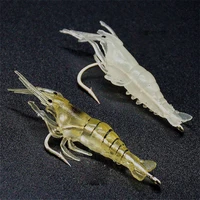 luminous shrimp silicone artificial bait simulation soft prawn with hooks carp wobbler for fishing tacklelureaccessories sea