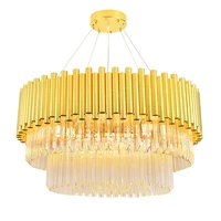 modern art deco stainless steel crystal round gold led light pendant lights pendant lamp pendant light for dinning room foyer
