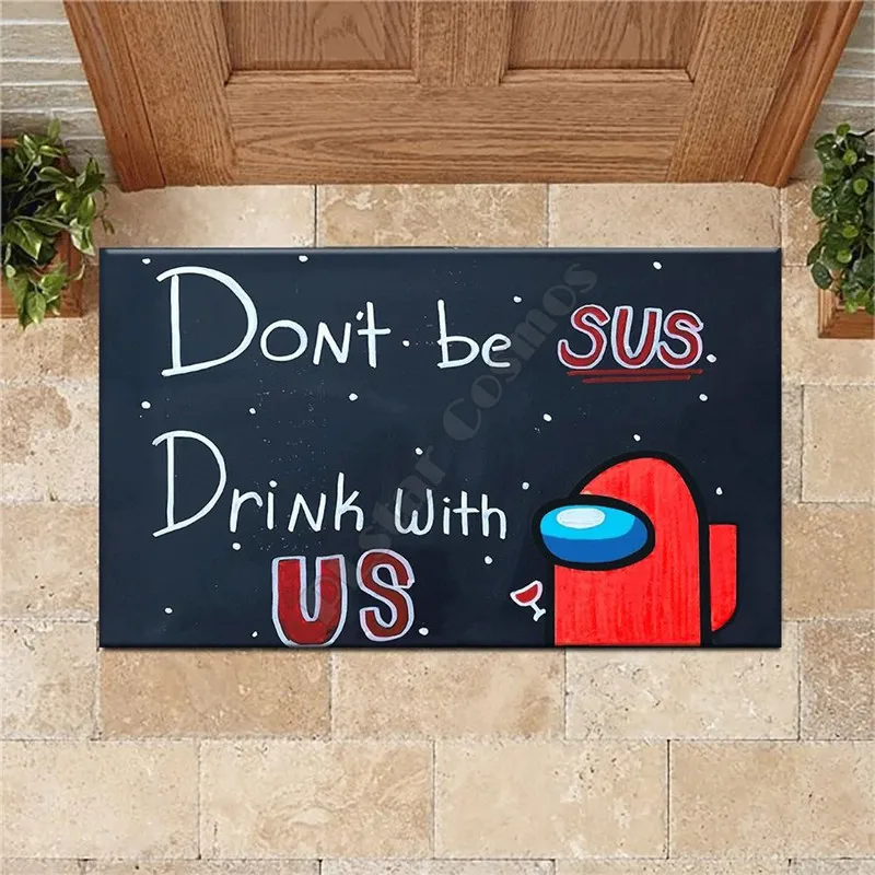 

Among Us You Seem Sus Doormat Non Slip Door Floor Mats Decor Porch Doormat