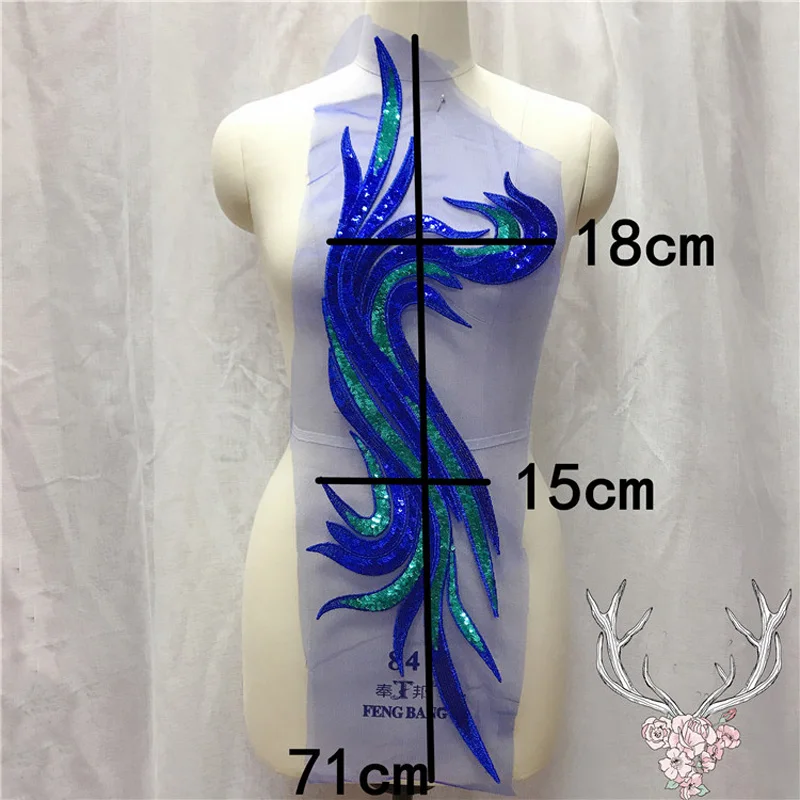 1 шт. изысканные бусины 3d Цветочная Кружевная аппликация с блестками и вышивкой