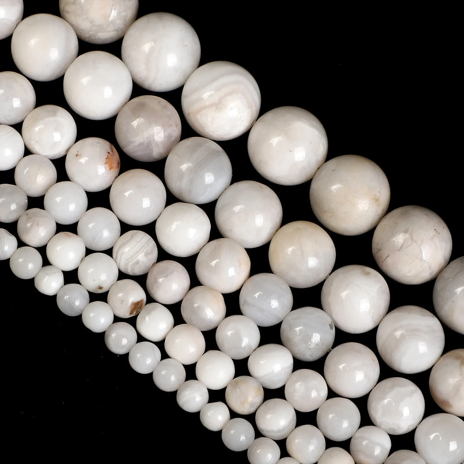 15 &quot бусы из натурального камня белый Crazy Агаты Круглые бусины для