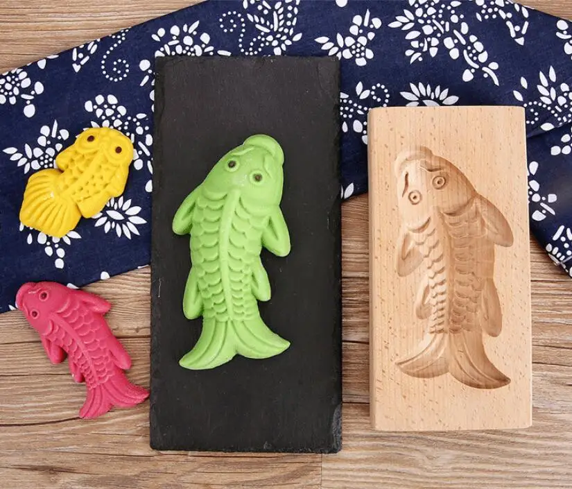 1 шт. деревянная форма ручной работы для помадки Луны 3D рыбы лунного торта