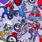 Патчи в стиле панк, динозавр, астронавт, патчи для одежды, термоклейкие патчи на одежду, патчи с плавкимвышивкой животных