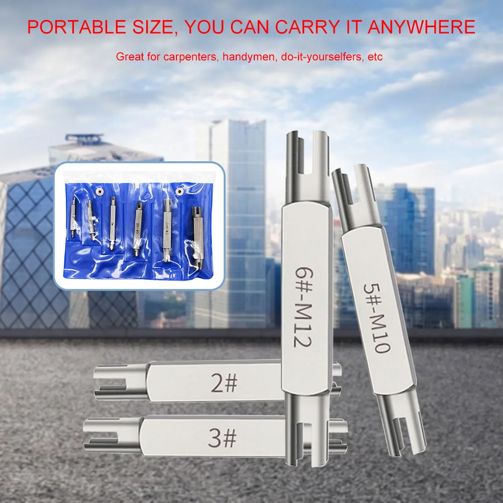 

6pcs Broken Head Screw Remover Assorted Industrial Portable Stripped High Hardness Handymen Tap Extractor Set Home Easy Out