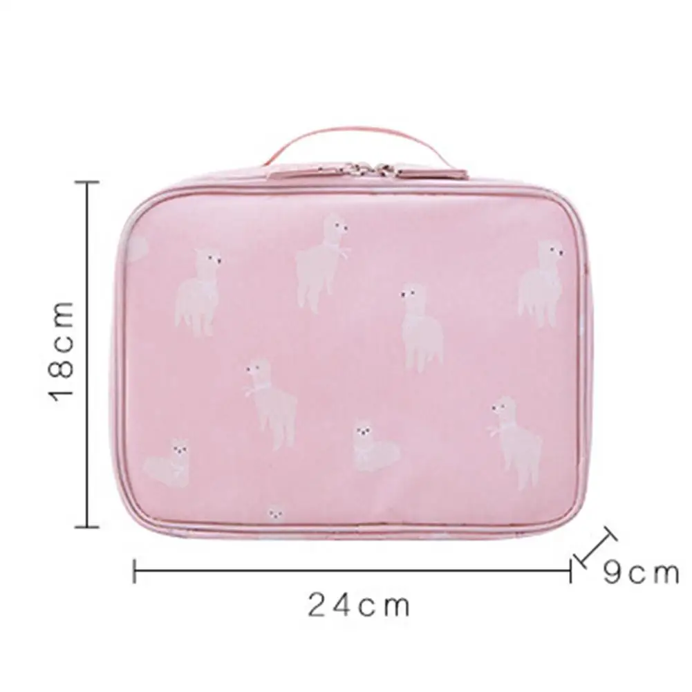 

Zipper Fashion Flamingo Print Makeup Brushes Holder Bag Pouch Portable Gift
