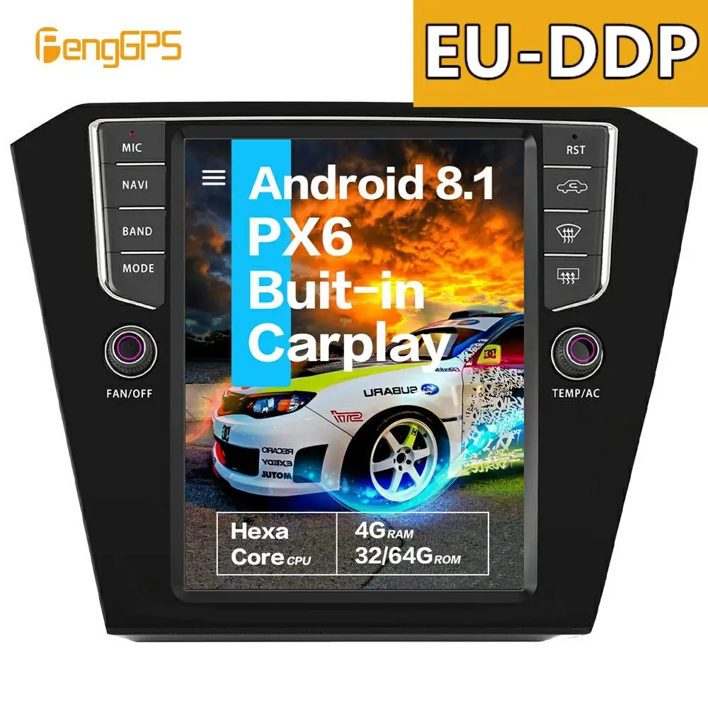 

Для Volkswagen Passat B8 2015 - 2020 Android радио Автомобильный мультимедийный плеер GPS навигация кассета рекордер блок Авторадио аудио стерео