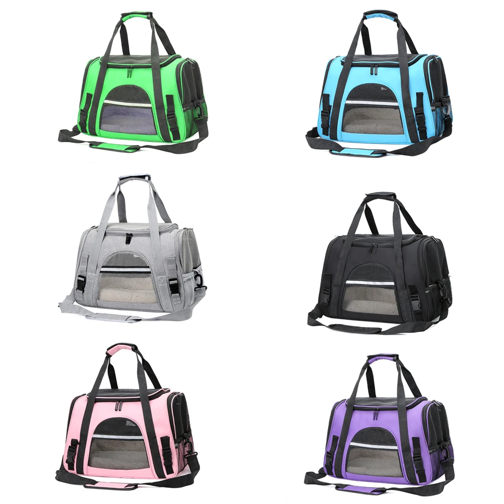 

Cat Carrier Bags Transport Pet Bag With Locking Safety Zippers Portable Breathable Foldable Cat Backpack For Pet Dog Cat Bag