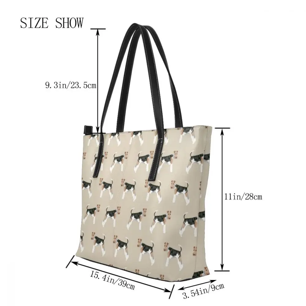 Wire Fox Terrier сумка Wire Fox Terrier сумки с верхней ручкой уличная женская кожаная сумка-тоут женские сумки