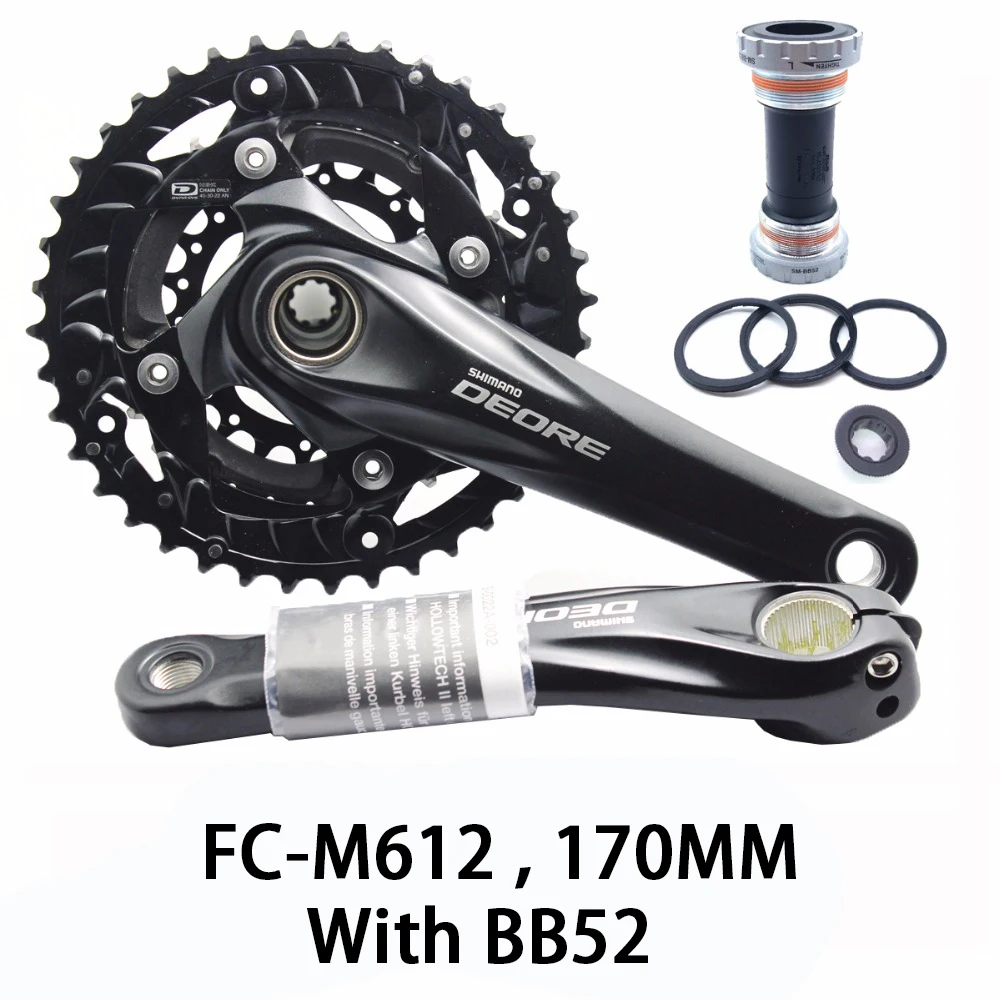 DEORE FC M612 шатун 170 мм/175 мм шатун 40 т цепь с BB52 Нижний Кронштейн 10/30 скорость MTB горный велосипед звездочка
