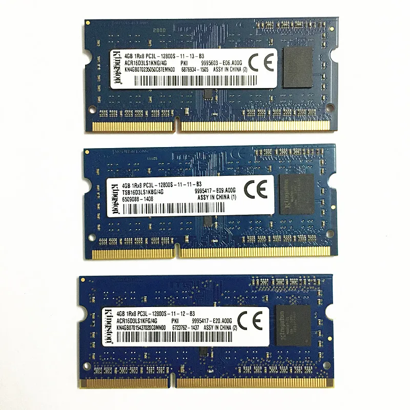Б/у Kingston ddr3 4 Гб 1600 МГц оперативная память 1 35 V 1Rx8 PC3L 12800S 11 DDR3 памяти