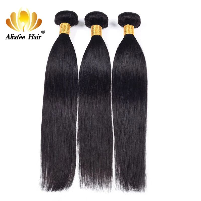 Aliafee волосы перуанские прямые вплетаемые 3/4 предложения пряди 8 &quot 30&quot