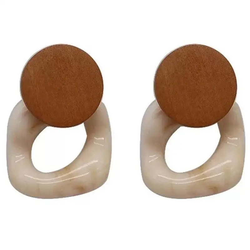 

Stud Earrings For Women 1 Pair Geometric Statement Earrings Fashion Resin Earrings For Girls Jewelry Party Dress Decoration