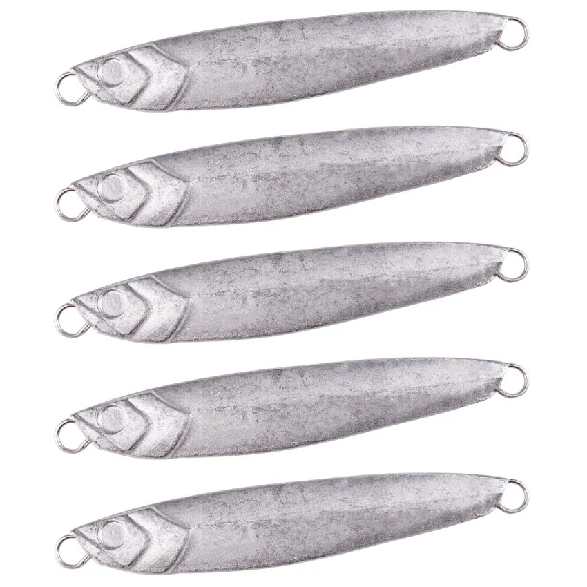 

20pc Blank Metal Jig Jigging Spoon 7g-40g DIY Unpainted Shore Casting Jig Drag Cast Sea Bass Lure Artificial Bait Fishing Tackle