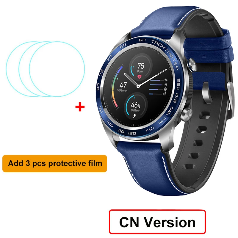 Blue Add film Honor Watch Magic Смарт-часы мониторинг сердечного ритма сна давление водонепроницаемые носимые устройства шагомер - Цвет: Blue Add film