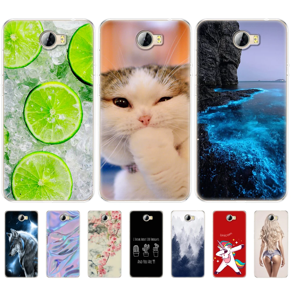 Silicone phone Case For Huawei Y5 II 2 / Y6 Compact Russia Honor 5A LYO-L21 transparent soft TPU 360 full protective | Мобильные