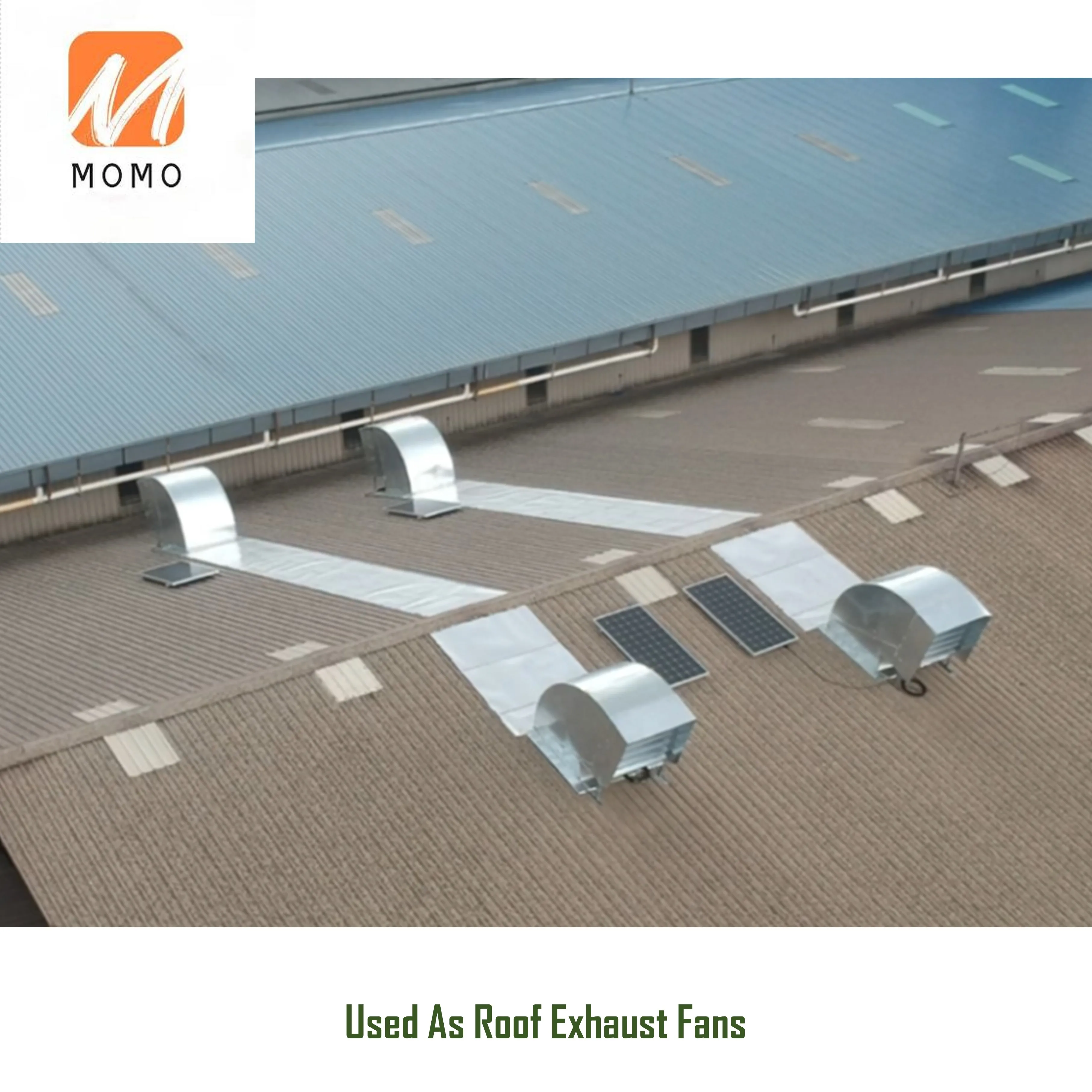 

Industrial Ventilation Cooling Fan HVLS Solar Vent Tool 380w 48 inch 36v Brushless DC Motor 8 Blades Wall Mount Roof Exhaust Fan