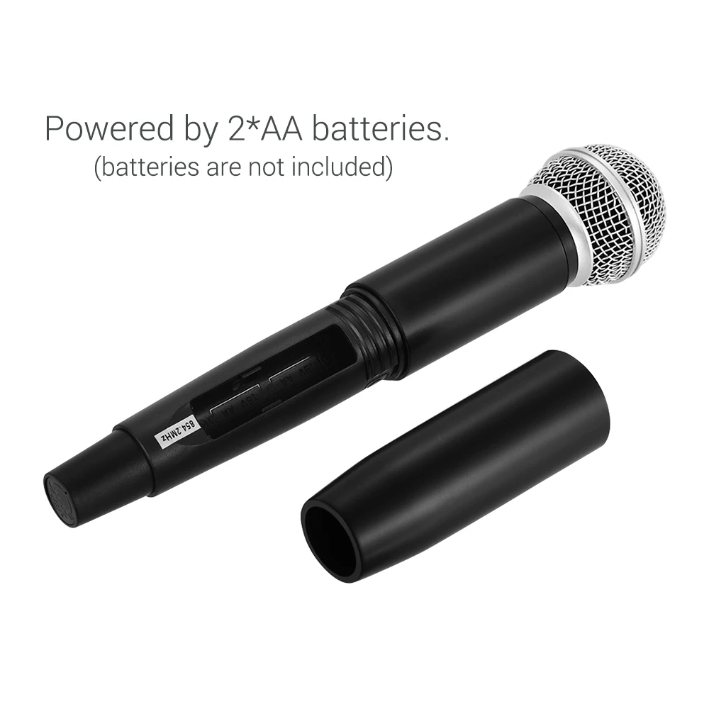 Профессиональная VHF Беспроводной 10 Каналы цифровой микрофон Системы с двумя