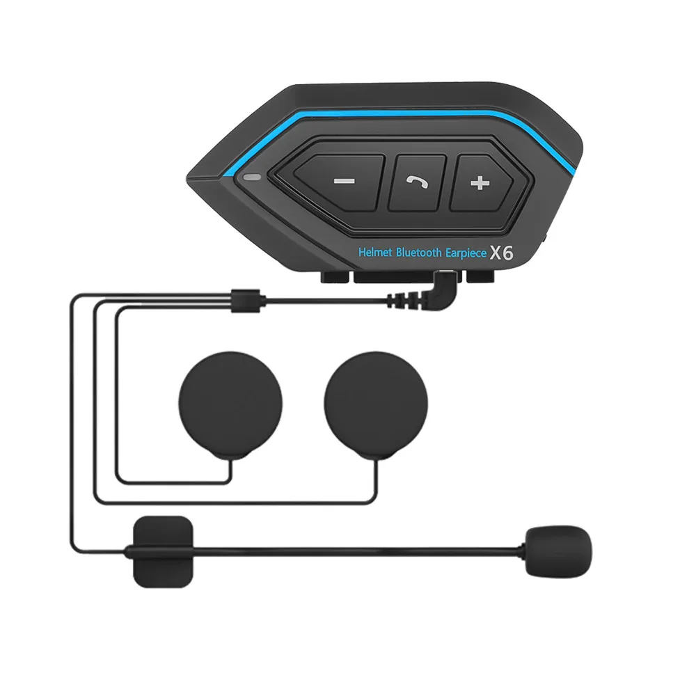 Bluetooth-гарнитура X6 для шлема гибкий кабель водонепроницаемая стереогарнитура