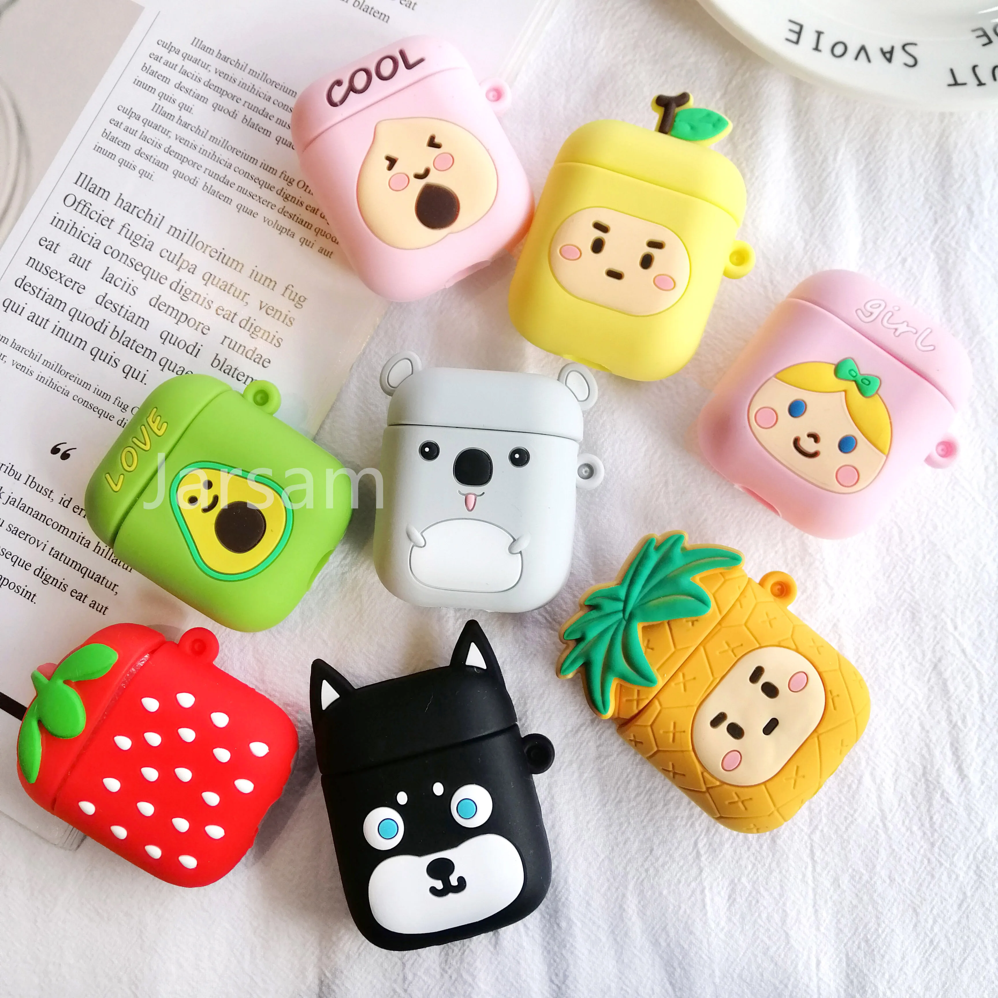 Милый мультяшный беспроводной Чехол для AirPods силиконовый зарядный чехол