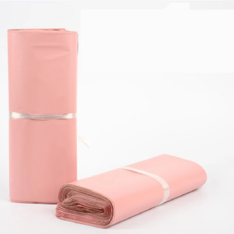 50Pcs/Lot Pink Translucent Courier Packing Bags Thicken Storage Bag Waterproof Bags PE Material Envelope Mailer Postal Mailing