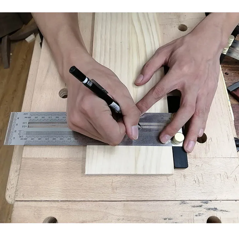 Линейка Т типа для деревообработки разметочная линейка отверстий скрещенный