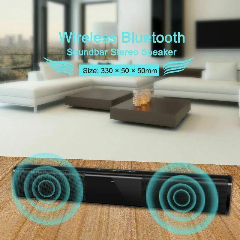 Фото Беспроводной Саундбар BEESCLOVER с Bluetooth, звуковая панель, акустическая система, ТВ, домашний кинотеатр, сабвуфер, встроенный звуковой процессор ... №5