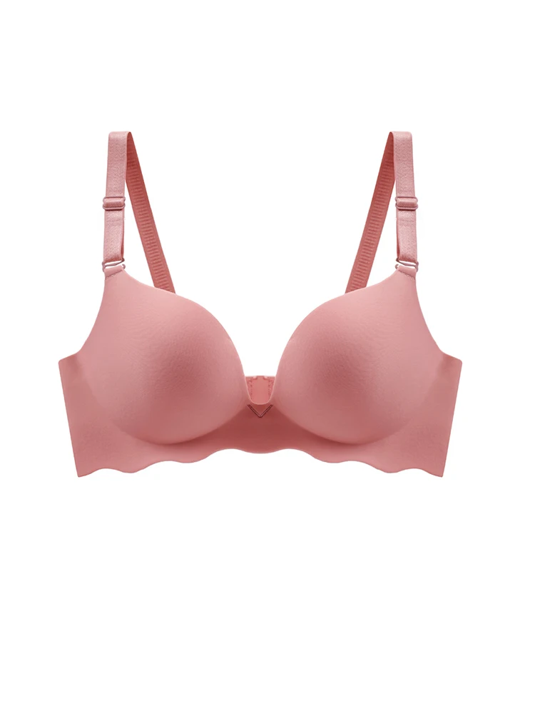 

2021 Underwear Woman Summer Thin Take milk Prevent drooping One-piece Gathered No steel rings No marks Sexy Bra set