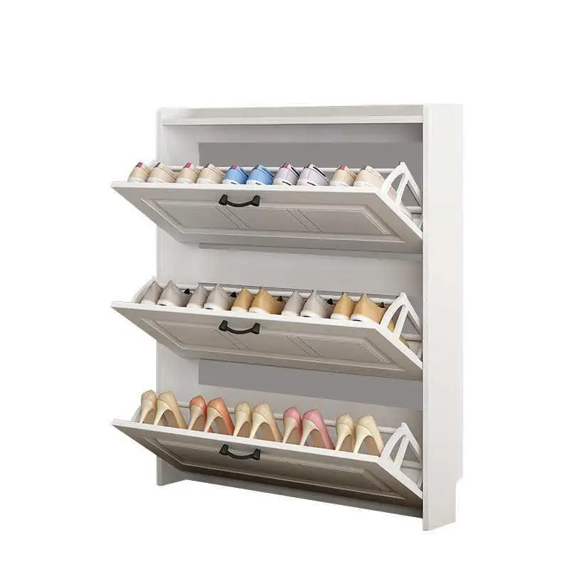 

Shoe Cabinets Household Door Storage Ultra-Thin 17Cm Shoe Organizer Modern Simplicity Shoerack Large Space Solid Wood Shoe Rack