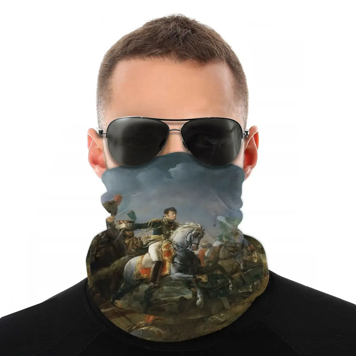 

Napoleon In Battle Scarves Neck Face Mask Men Women Halloween Tube Scarf Neck Bandana Protective Headwear Cycling Hiking