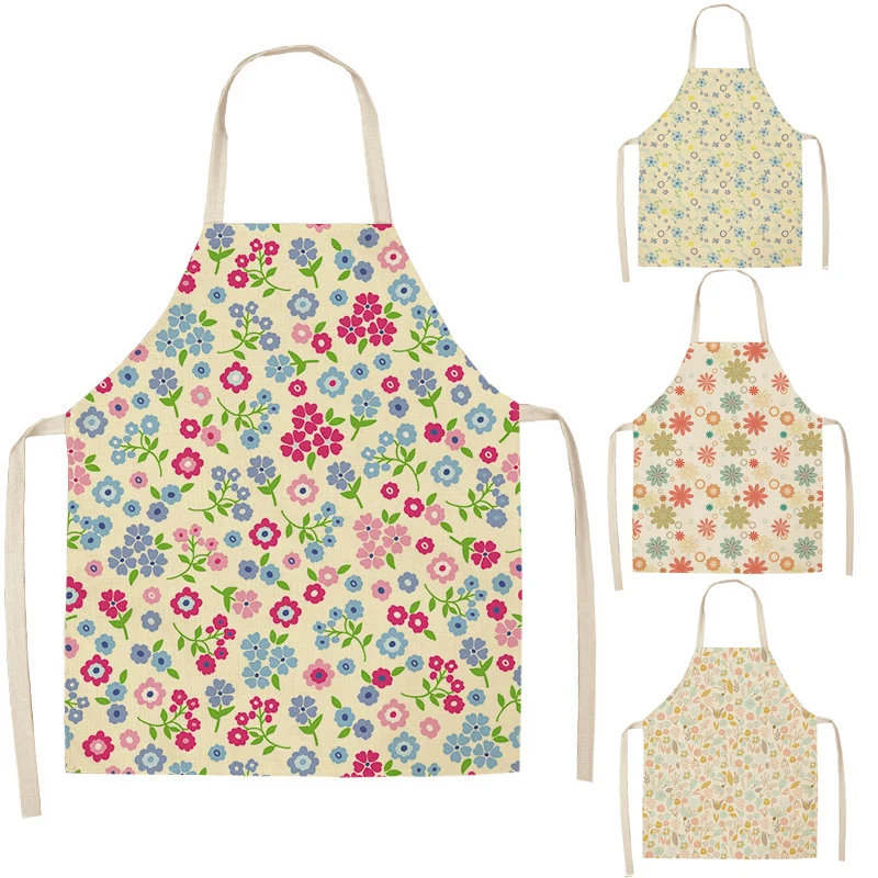 1 предмет Новинка Фартук с цветочным узором Для женщин домохозяйки Кухня талии