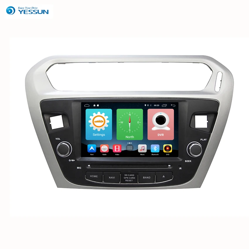 Yessun для Peugeot 301 2008 ~ 2017 Android автомобильная навигация GPS HD сенсорный экран