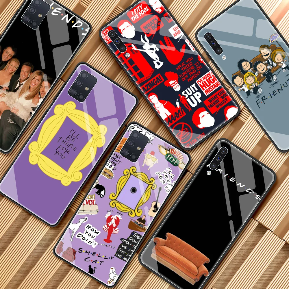 

Printing Glass Phone Case For Samsung Galaxy A51 A71 A50 A31 A21s A70 A72 A52 M31 Soft Edge Cover Shell Friends TV Show The Film