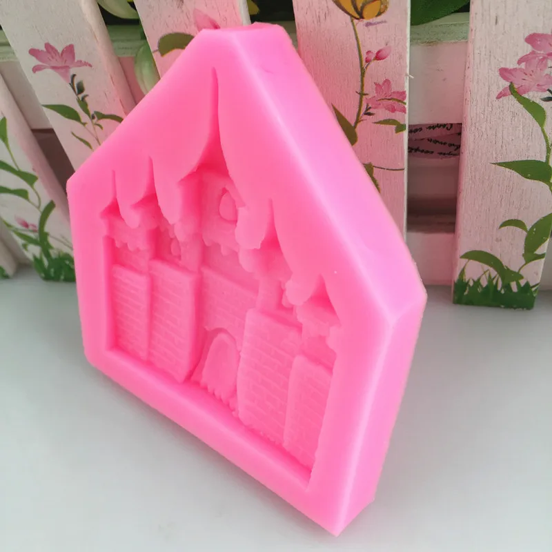

New Castle House Fondant Chocolate Mold Liquid Silicone Mold DIY Cake Decoration Baking Tools