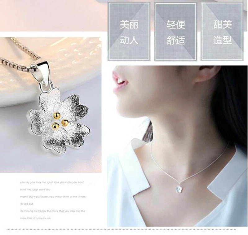 OMHXZJ оптовая продажа модные подвески в виде цветка вишни для женщин и девушек