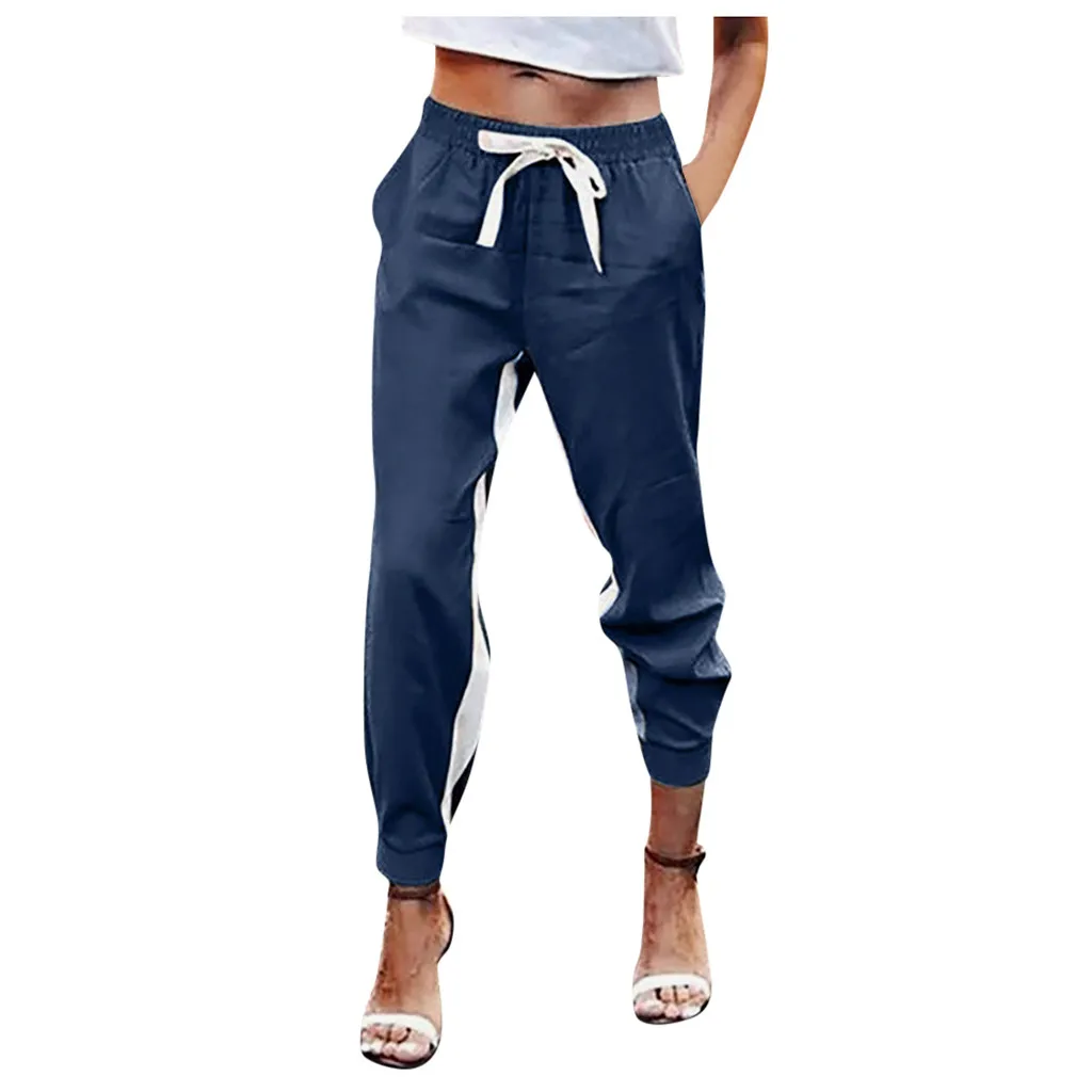 Свободные штаны из страуса женские с заниженной талией свободные эластичные