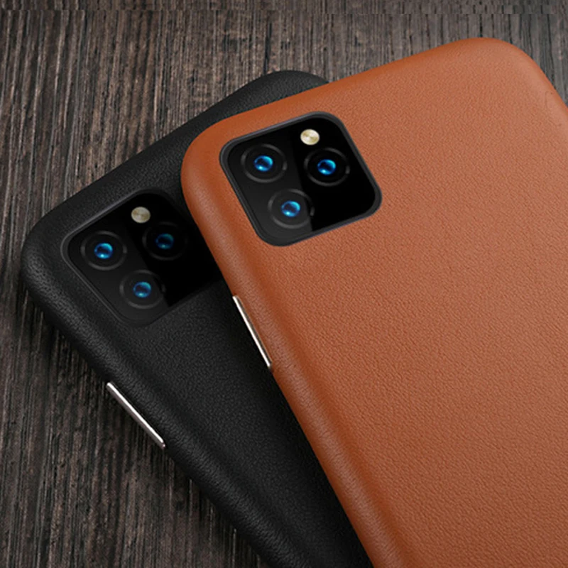 Чехол-накладка для iPhone 7 8 Plus XR XS MAX 11 Pro Max из натуральной кожи | Мобильные телефоны и