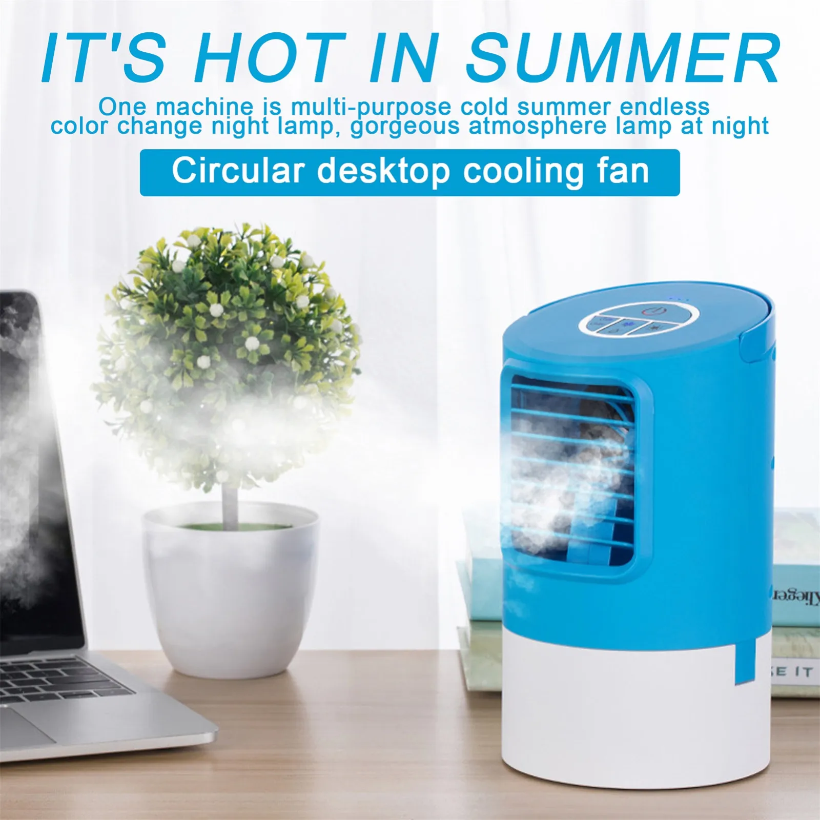 

Portable Air Cooler Household Multifunctional Humidifier Purifier Usb Desktop Air Conditioner Fan With Timing Air Conditioner