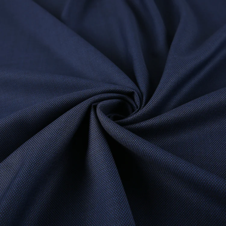 

50% шерстяная ярко-синяя ткань Birdseye для костюма