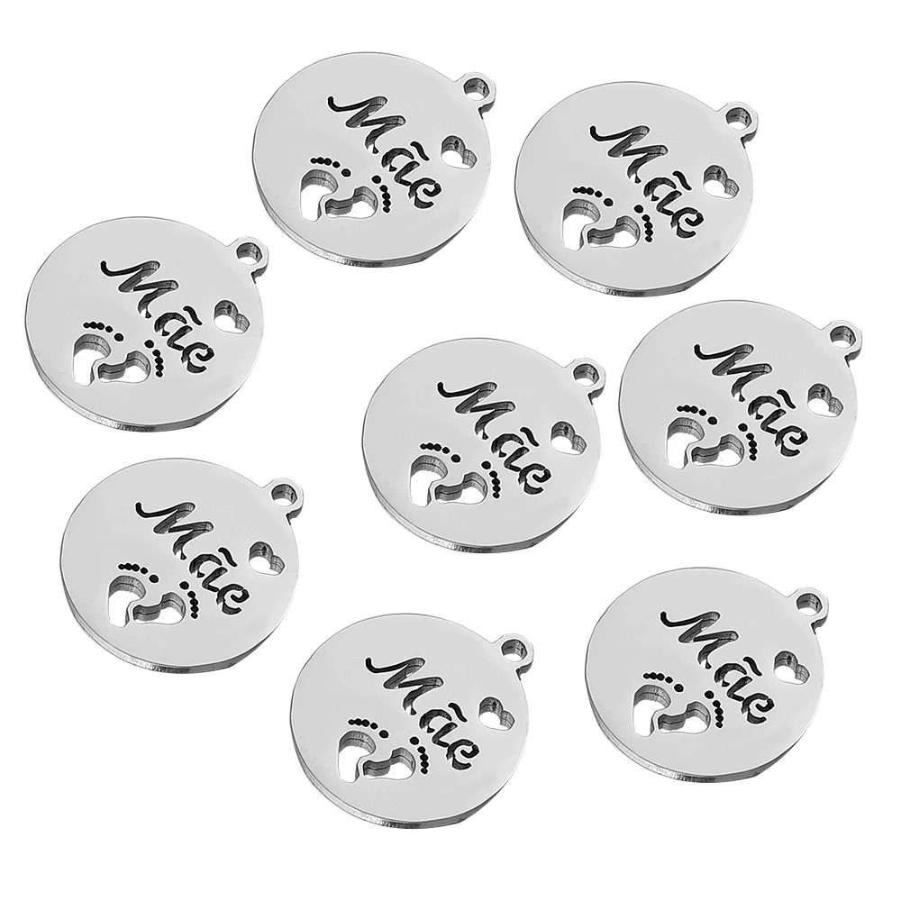 

5pcs/lot Stainless Steel Charm Pendants Cute Lovely Baby Feet DIY Earring Bracelet Necklace Jewelry Findings Bulk Wholesale